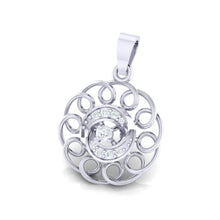 Load image into Gallery viewer, 18Kt white gold real diamond pendant by diamtrendz