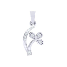 Load image into Gallery viewer, 18Kt white gold real diamond pendant by diamtrendz