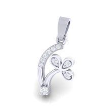 Load image into Gallery viewer, 18Kt white gold real diamond pendant by diamtrendz