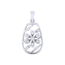 Load image into Gallery viewer, 18Kt white gold real diamond pendant by diamtrendz