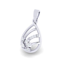 Load image into Gallery viewer, 18Kt white gold real diamond pendant by diamtrendz