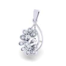 Load image into Gallery viewer, 18Kt white gold real diamond pendant by diamtrendz