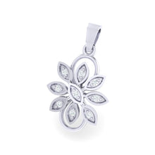 Load image into Gallery viewer, 18Kt white gold real diamond pendant by diamtrendz