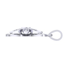 Load image into Gallery viewer, 18Kt white gold real diamond pendant by diamtrendz