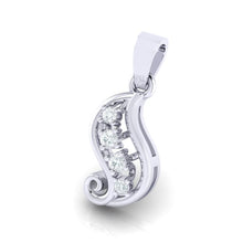 Load image into Gallery viewer, 18Kt white gold real diamond pendant by diamtrendz