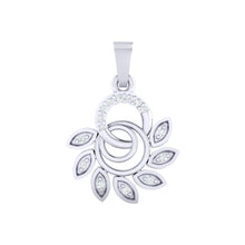 Load image into Gallery viewer, 18Kt white gold real diamond pendant by diamtrendz