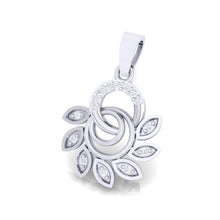Load image into Gallery viewer, 18Kt white gold real diamond pendant by diamtrendz