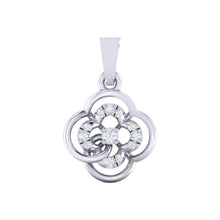 Load image into Gallery viewer, 18Kt white gold real diamond pendant by diamtrendz