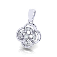 Load image into Gallery viewer, 18Kt white gold real diamond pendant by diamtrendz