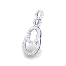 Load image into Gallery viewer, 18Kt white gold real diamond pendant by diamtrendz