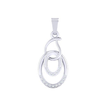 Load image into Gallery viewer, 18Kt white gold real diamond pendant by diamtrendz