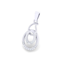 Load image into Gallery viewer, 18Kt white gold real diamond pendant by diamtrendz