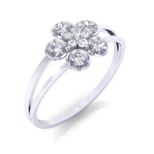Load image into Gallery viewer, 18Kt white gold floral diamond ring by diamtrendz