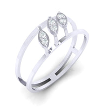 Load image into Gallery viewer, 18Kt white gold real diamond ring by diamtrendz