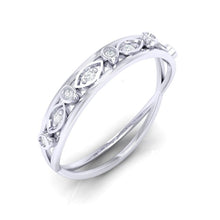 Load image into Gallery viewer, 18Kt white gold band diamond ring by diamtrendz