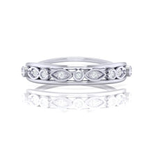 Load image into Gallery viewer, 18Kt white gold band diamond ring by diamtrendz
