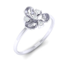 Load image into Gallery viewer, 18Kt white gold real diamond ring by diamtrendz