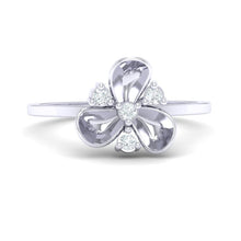 Load image into Gallery viewer, 18Kt white gold real diamond ring by diamtrendz