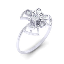 Load image into Gallery viewer, 18Kt white gold real diamond ring by diamtrendz