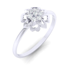 Load image into Gallery viewer, 18Kt white gold real diamond ring by diamtrendz