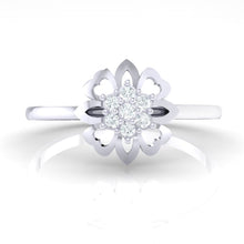 Load image into Gallery viewer, 18Kt white gold real diamond ring by diamtrendz
