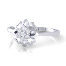 Load image into Gallery viewer, 18Kt white gold real diamond ring by diamtrendz