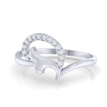 Load image into Gallery viewer, 18Kt white gold real diamond ring by diamtrendz