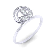 Load image into Gallery viewer, 18Kt white gold real diamond ring by diamtrendz
