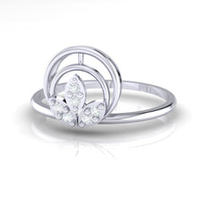 Load image into Gallery viewer, 18Kt white gold real diamond ring by diamtrendz