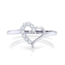 Load image into Gallery viewer, 18Kt white gold heart diamond ring by diamtrendz