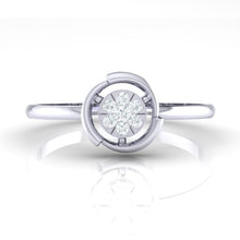 Load image into Gallery viewer, 18Kt white gold real diamond ring by diamtrendz