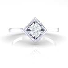 Load image into Gallery viewer, 18Kt white gold real diamond ring by diamtrendz