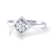 Load image into Gallery viewer, 18Kt white gold real diamond ring by diamtrendz
