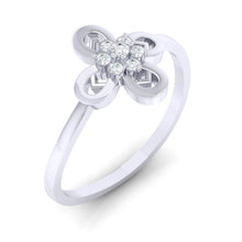 Load image into Gallery viewer, 18Kt white gold real diamond ring by diamtrendz