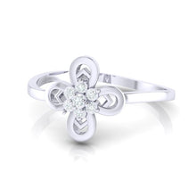 Load image into Gallery viewer, 18Kt white gold real diamond ring by diamtrendz