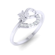 Load image into Gallery viewer, 18Kt white gold heart diamond ring by diamtrendz