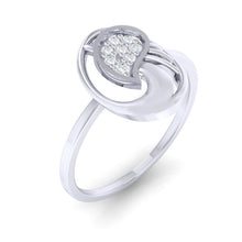 Load image into Gallery viewer, 18Kt white gold real diamond ring by diamtrendz