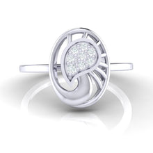 Load image into Gallery viewer, 18Kt white gold real diamond ring by diamtrendz
