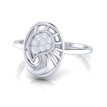 Load image into Gallery viewer, 18Kt white gold real diamond ring by diamtrendz