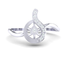 Load image into Gallery viewer, 18Kt white gold real diamond ring by diamtrendz