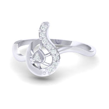 Load image into Gallery viewer, 18Kt white gold real diamond ring by diamtrendz
