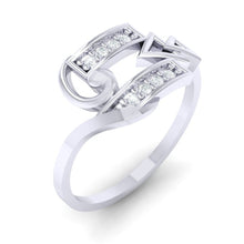 Load image into Gallery viewer, 18Kt white gold real diamond ring by diamtrendz