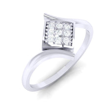 Load image into Gallery viewer, 18Kt white gold real diamond ring by diamtrendz