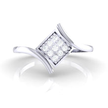 Load image into Gallery viewer, 18Kt white gold real diamond ring by diamtrendz