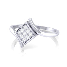 Load image into Gallery viewer, 18Kt white gold real diamond ring by diamtrendz