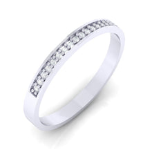 Load image into Gallery viewer, 18Kt white gold band diamond ring by diamtrendz