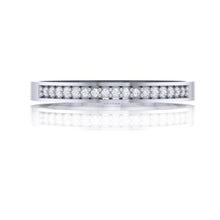 Load image into Gallery viewer, 18Kt white gold band diamond ring by diamtrendz
