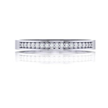 Load image into Gallery viewer, 18Kt white gold band diamond ring by diamtrendz