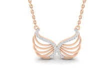 Load image into Gallery viewer, 18Kt rose gold real diamond pendant by diamtrendz