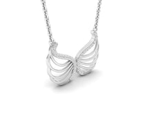 Load image into Gallery viewer, 18Kt white gold real diamond pendant by diamtrendz